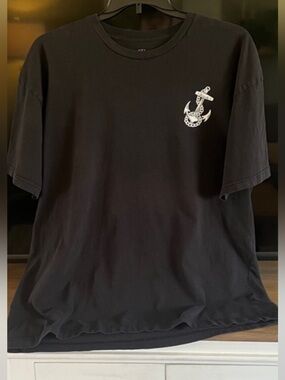 Cartel Ink Men's Black Anchor Graphic Crewneck T‑Shirt XXL